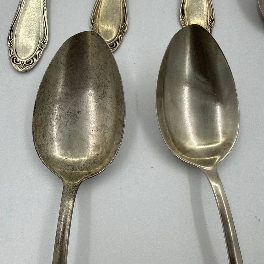 Silvia Made In Germany Vintage Silver Plated Spoons Rococo Style